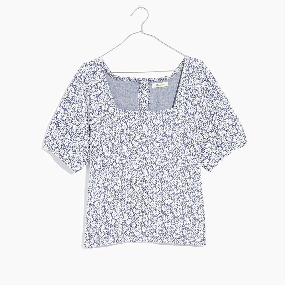 Madewell - Floral Jacquard Button-Back Top